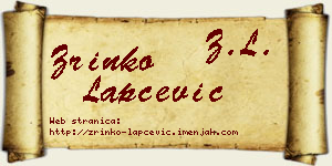 Zrinko Lapčević vizit kartica